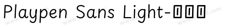 Playpen Sans Light字体转换